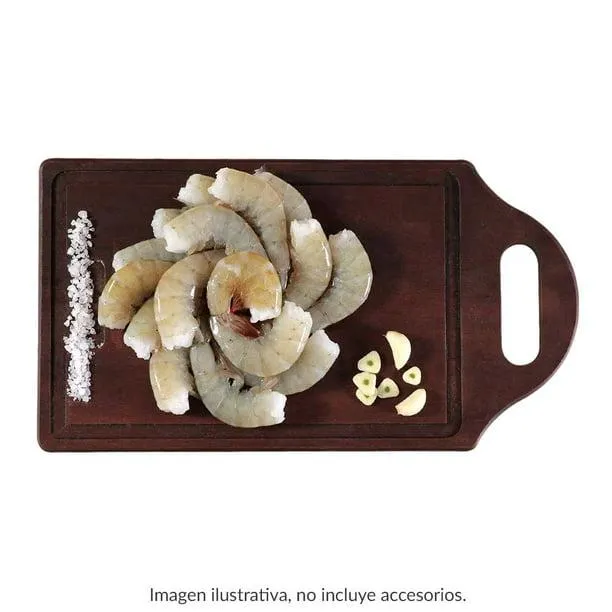 Camarón grande sin cabeza por kg peso aprox por charola 300 g