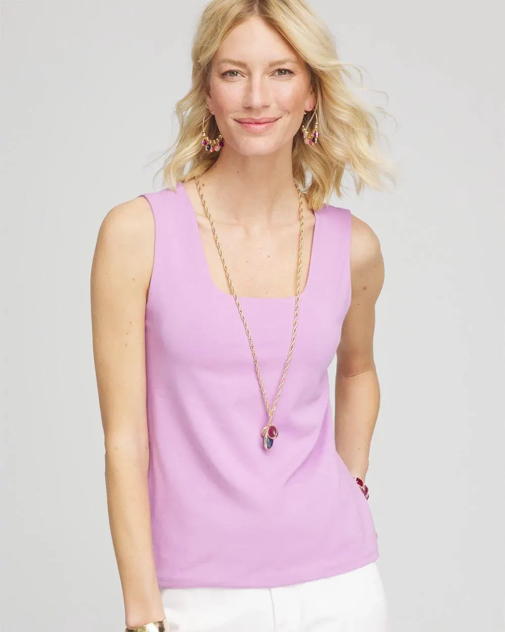 Contour Cotton ™ Square Neck Tank