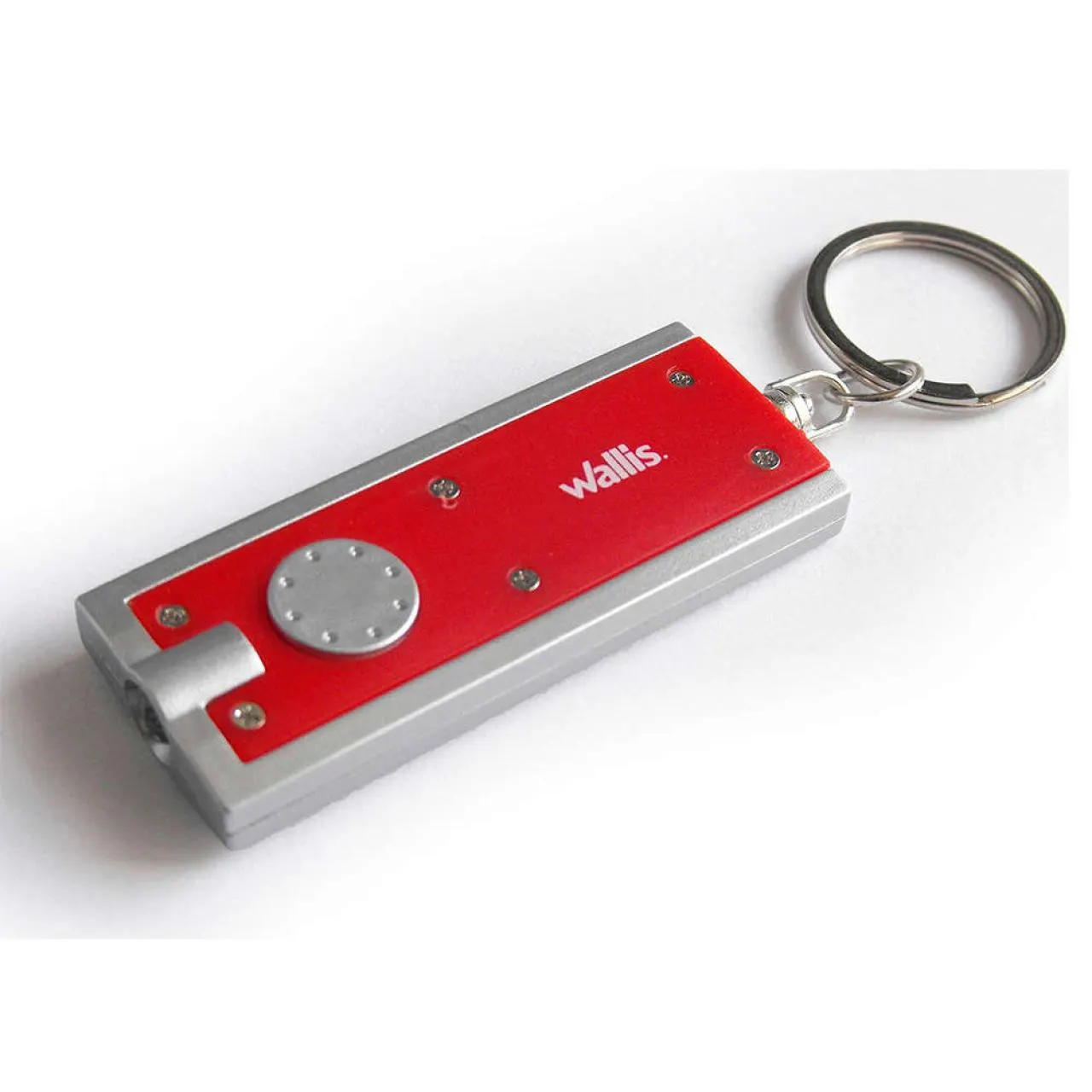 Paquete de 5 llaveros con luz LED, color rojo