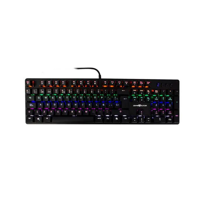 Teclado Mecanico Game Factor Kbg400 Rgb Switch Red Usb Negro