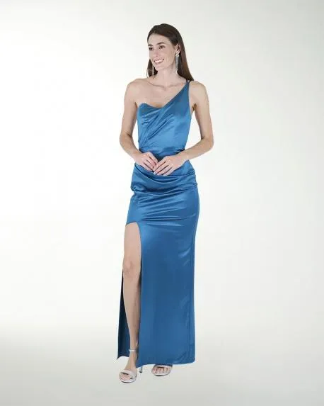 VESTIDO CL DRAPEADO DE UN TIRANTE