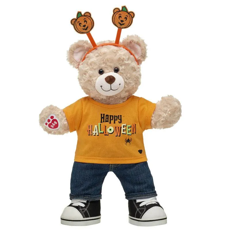Happy Hugs Teddy Halloween Pumpkin Gift Set