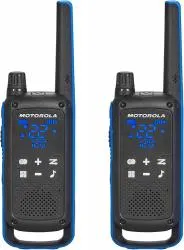 Motorola Kit de Radios, Portátil T802, 22 canales, 156.025 - 162 MHz, 2 Piezas