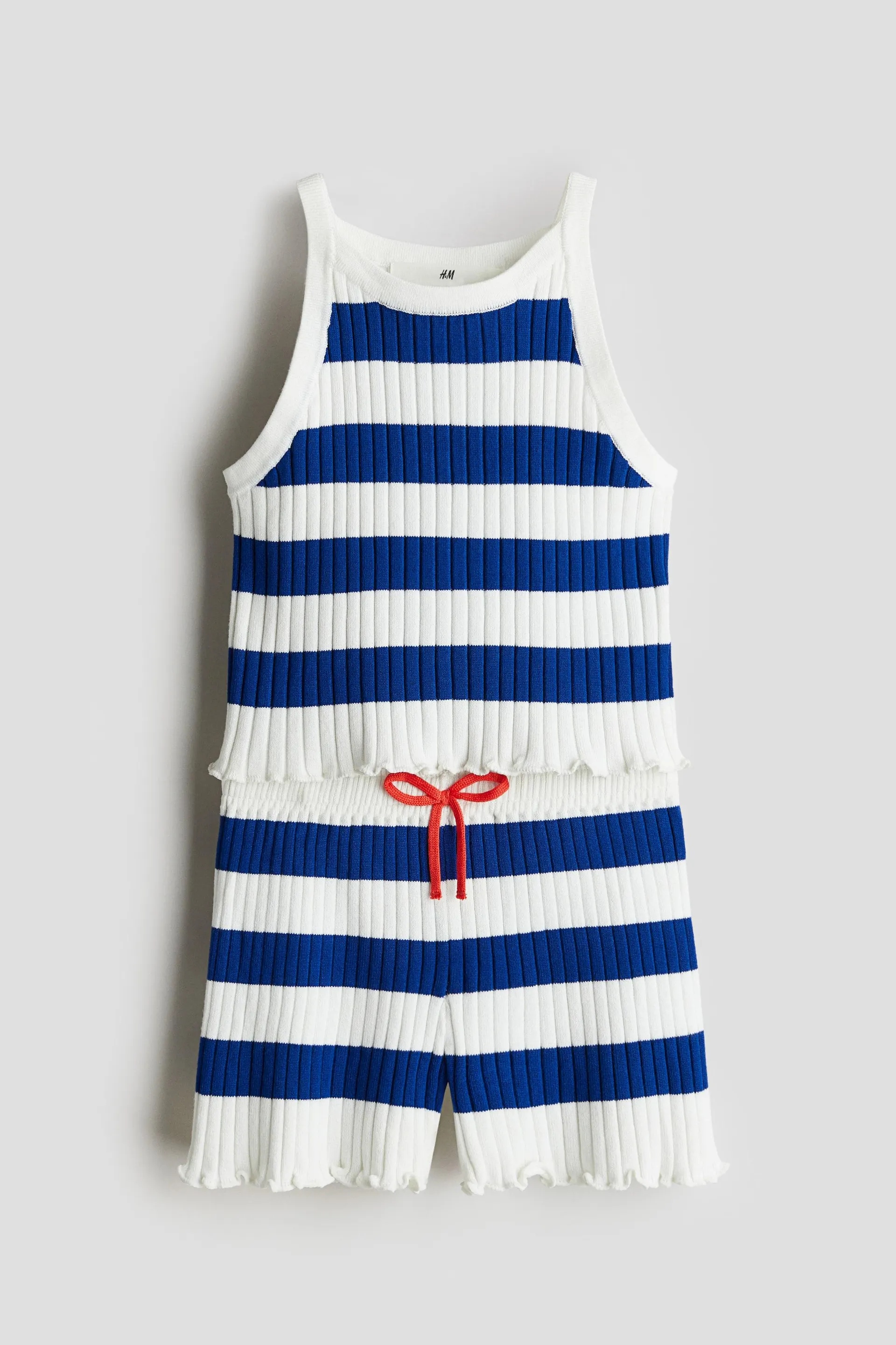 Conjunto de 2 piezas en tejido acanalado