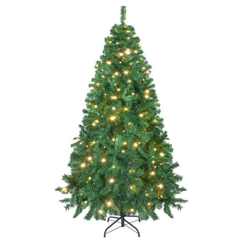 Arbol Navidad Verde 190 Cm Frondoso Luces Led 736 Ramas