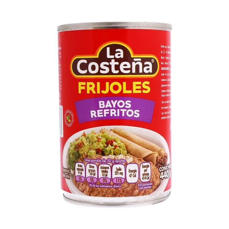 Frijoles Costeña Refritos 440Grs Bayos - La Costeña - 1 pieza