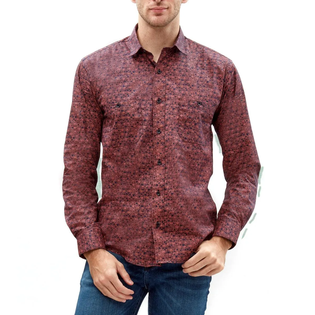 Camisa Manga Larga | Naranja | Slim-Fit