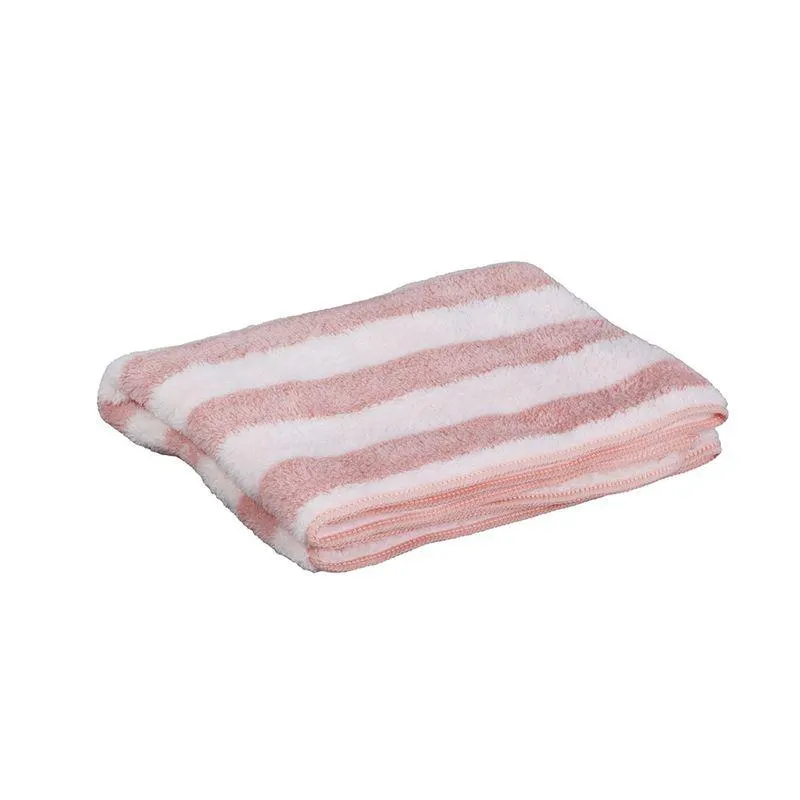 Toalla de Baño Polar Rayada Rosa