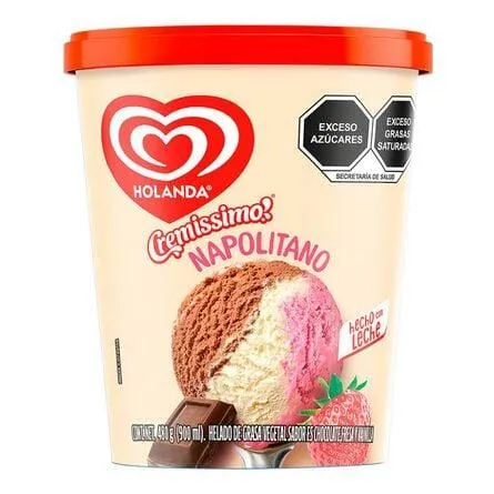 Helado Holanda Napolitano 900 ml