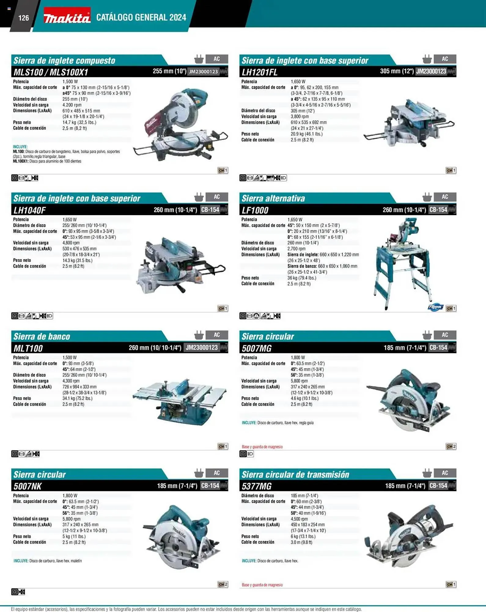 Catálogo de Catálogo Makita 4 de septiembre al 1 de julio 2026 - Pagina 126