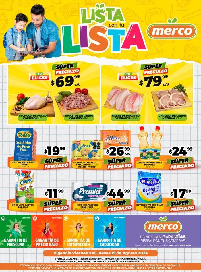 Catálogo de Merco - Lista con tu Lista 9 de agosto al 15 de agosto 2024 - Pagina 1