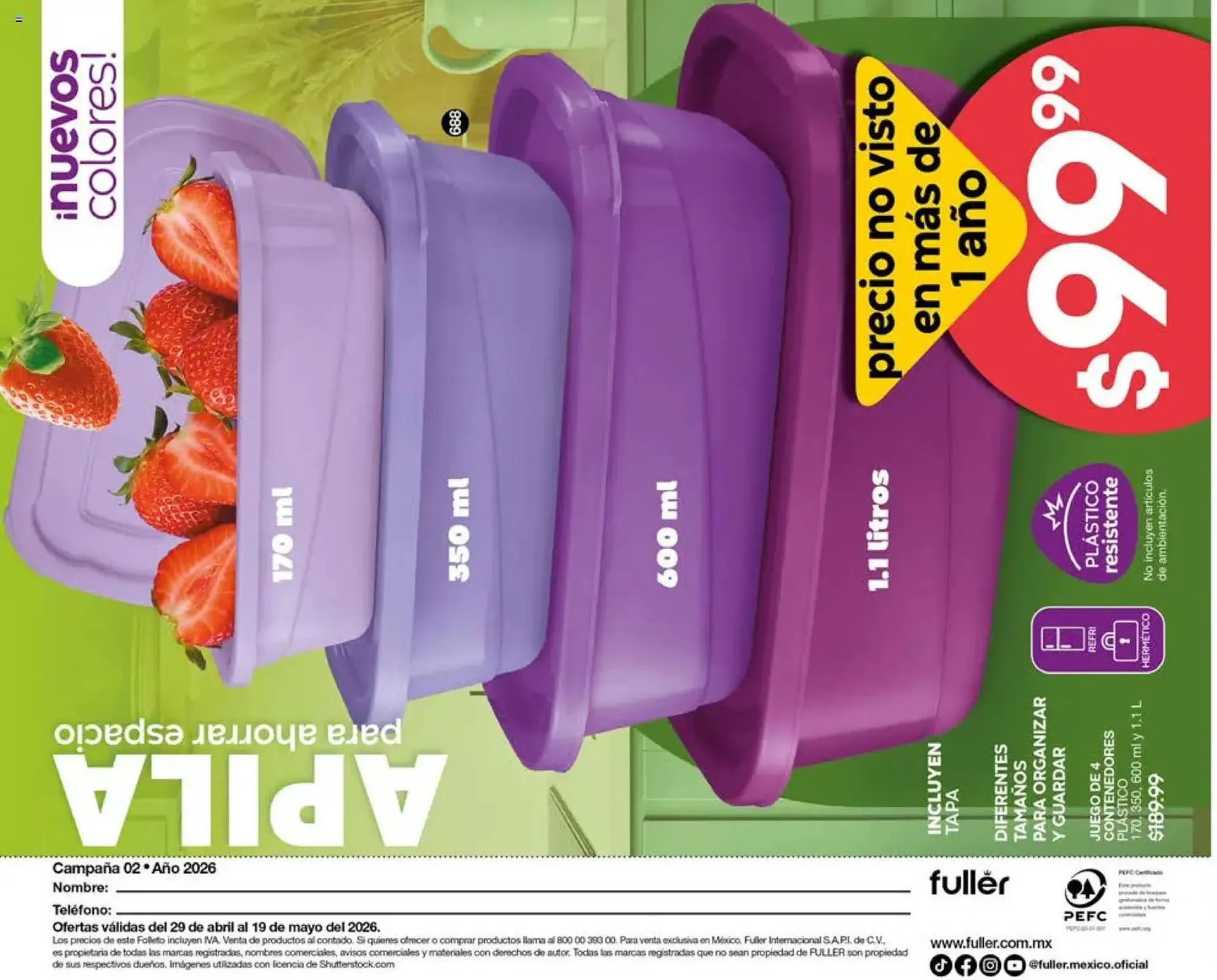 Catálogo de Catálogo Fuller 29 de abril al 20 de mayo 2026 - Pagina 216