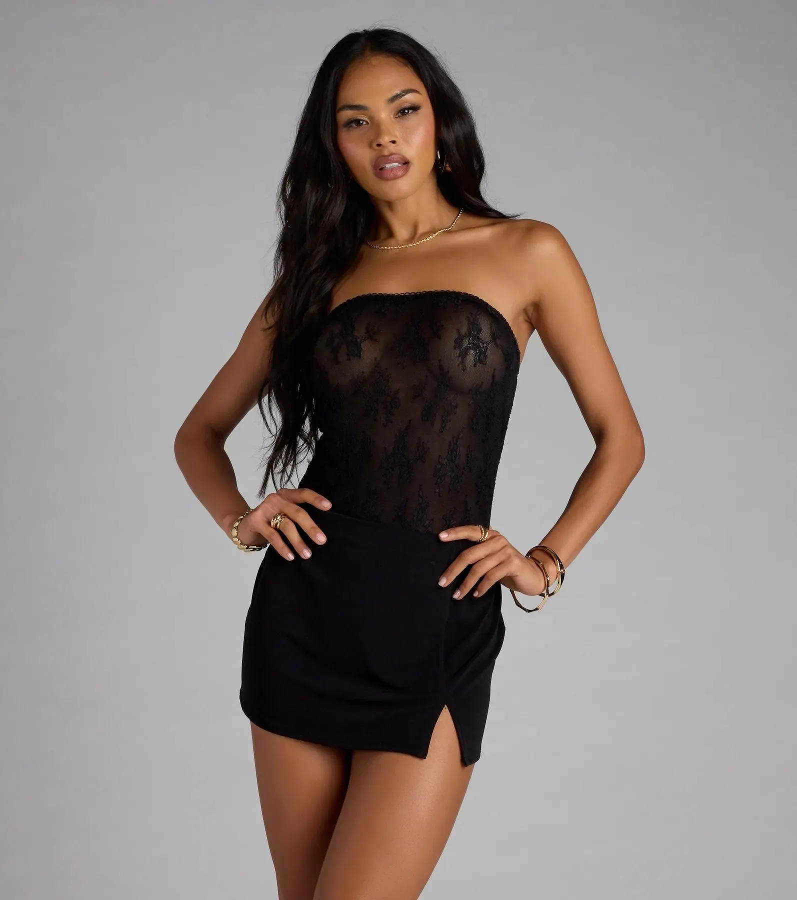 Something Sultry Sheer Lace Bodysuit