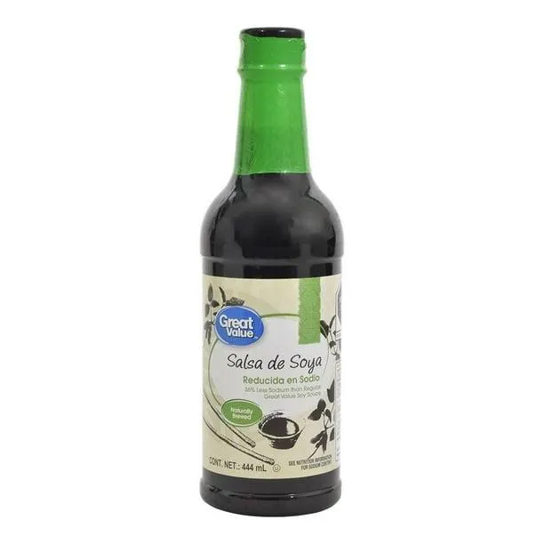 Salsa de soya Great Value reducida en sodio 444 ml