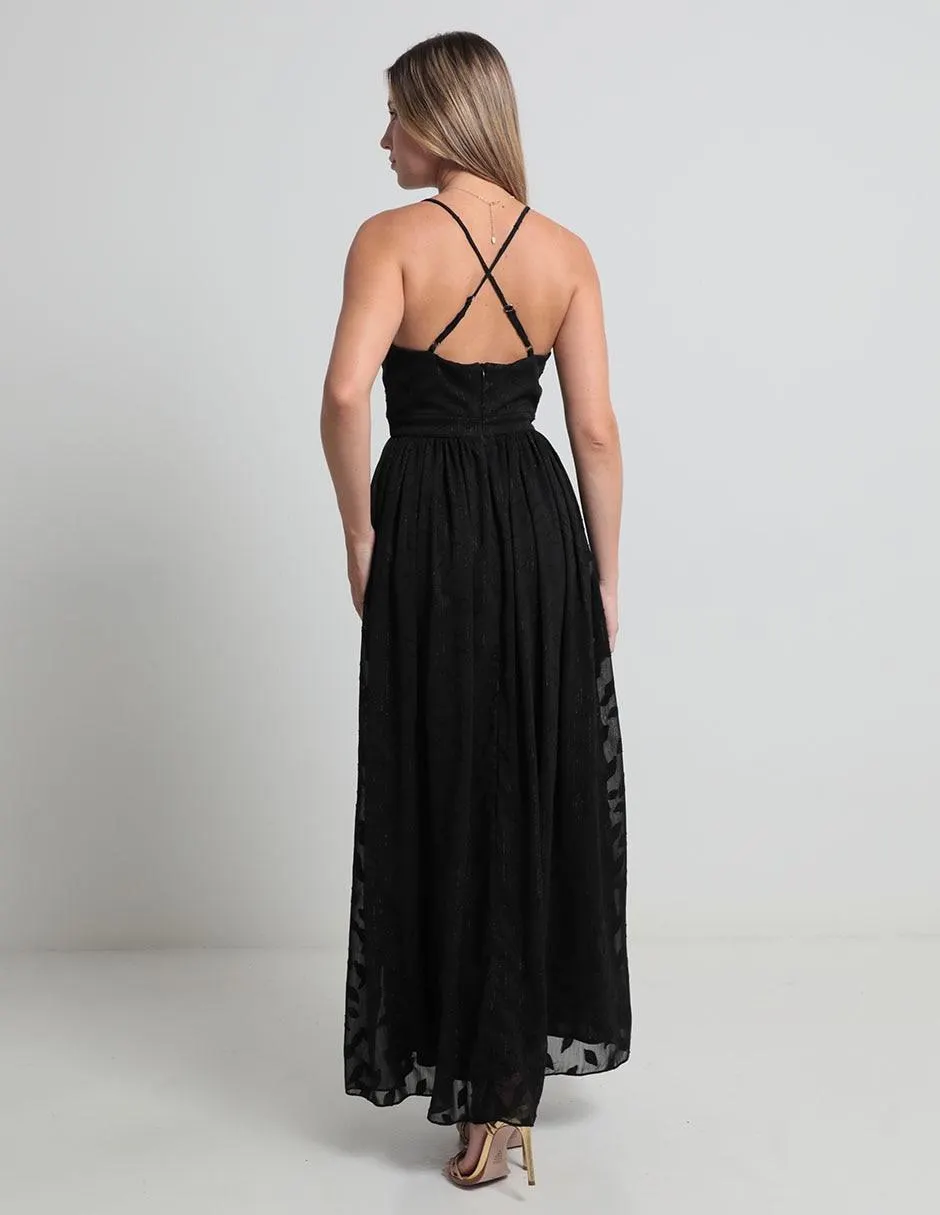 Vestido largo de fiesta RUE by Rue de la Paix escote V