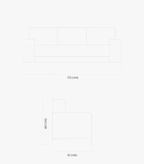 Sala Dorset De Tela Sofá - Love Color Gris