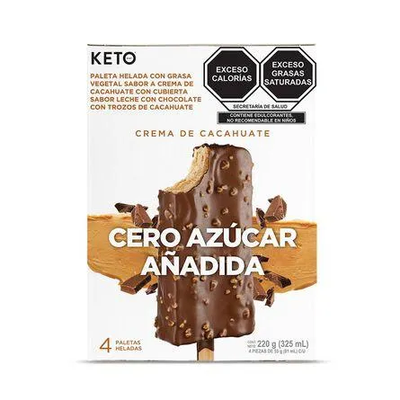 Paleta Crema de Cacahuate Keto Kosher