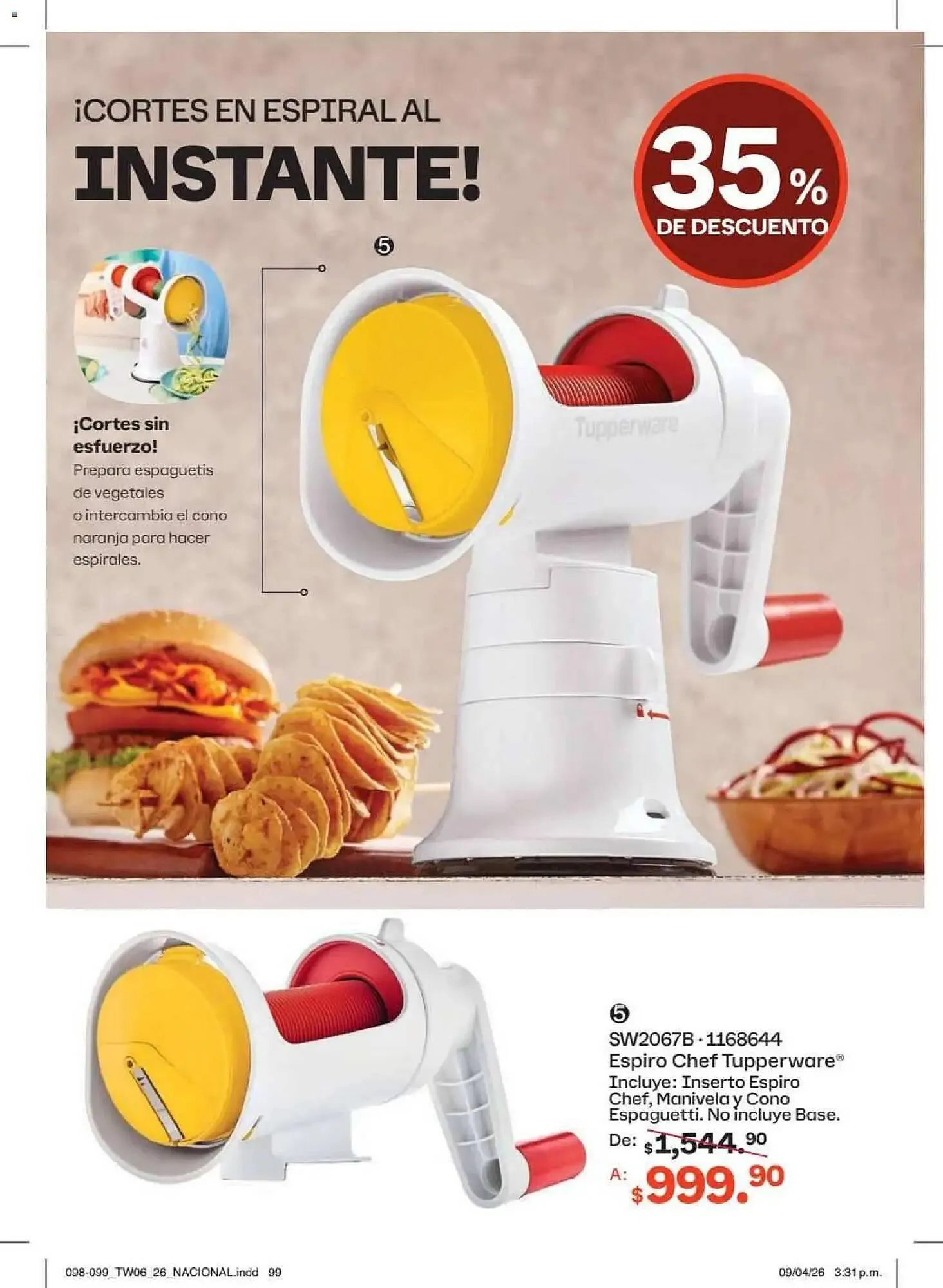 Catálogo de Catálogo Tupperware 18 de mayo al 14 de junio 2026 - Pagina 99