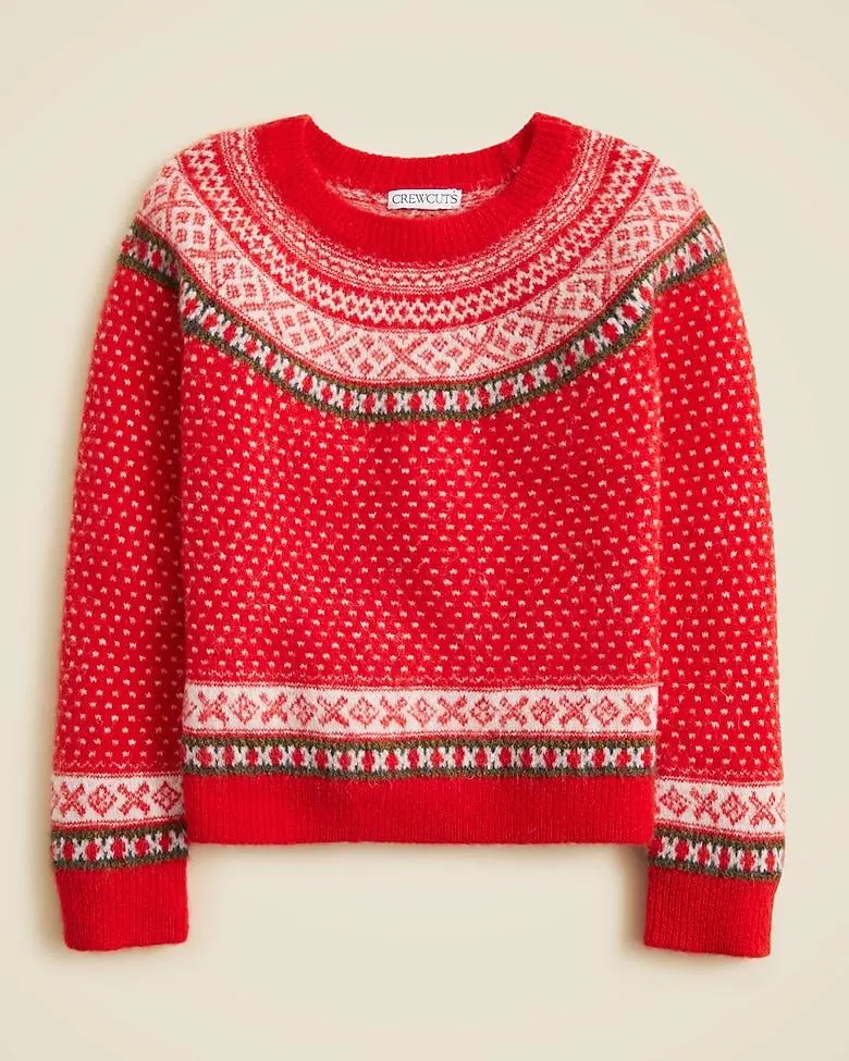 Girls' classic Fair Isle sweater in Supersoft yarn
