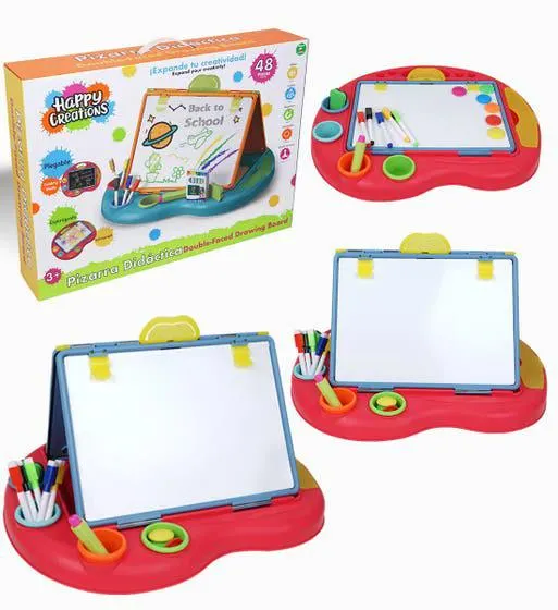Happy Creations Pizarra Artista Doble Cara Con Base 3142002