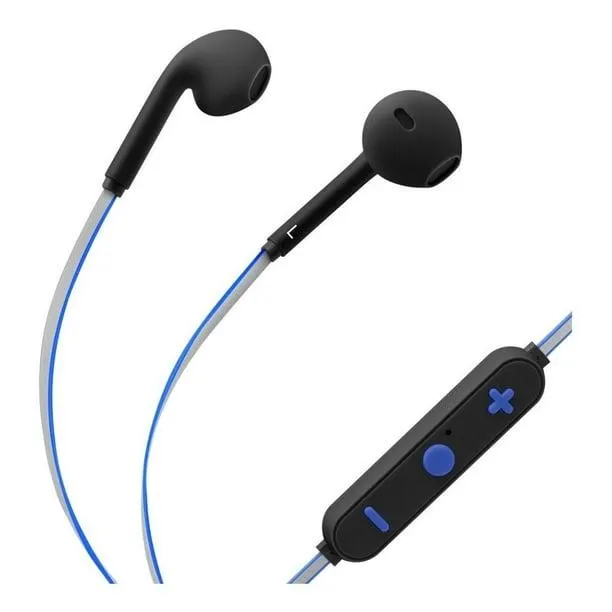Audífonos Bluetooth con Cable Reflejante Steren AUD-7000CAZ Azul