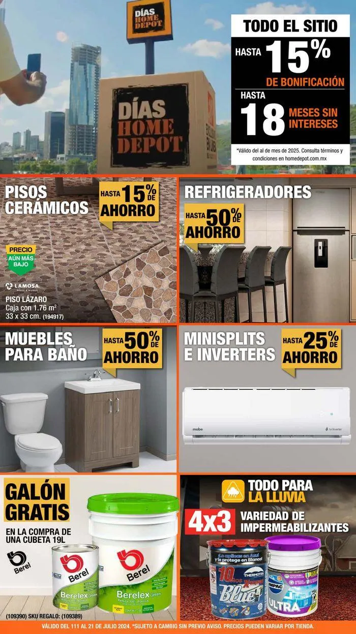 Catálogo de Días Home Depot Ofertas! 11 de julio al 21 de julio 2024 - Pagina 1