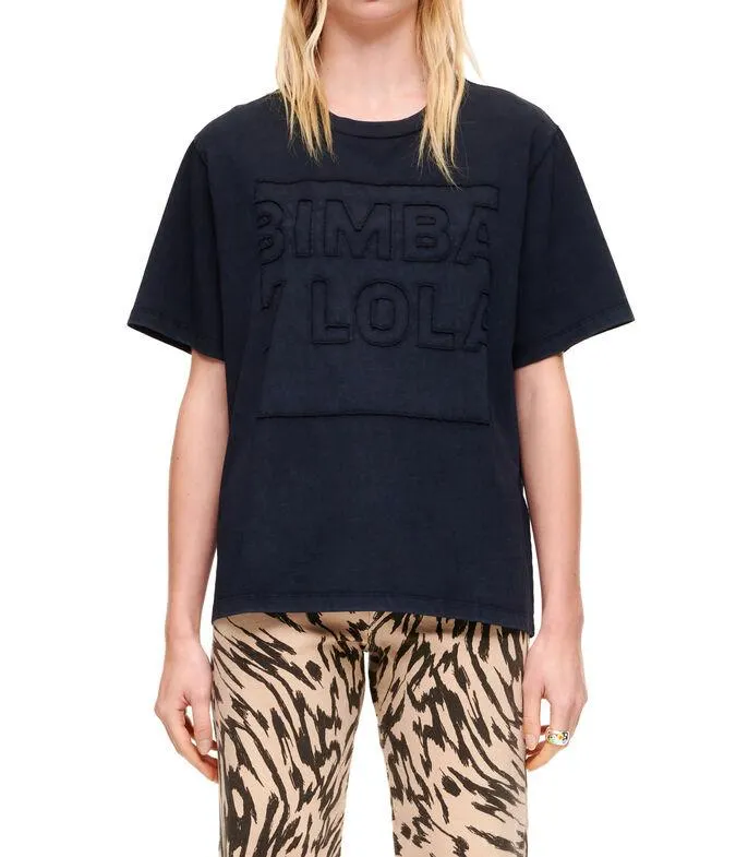 Playera cuello redondo manga corta estampado Mujer