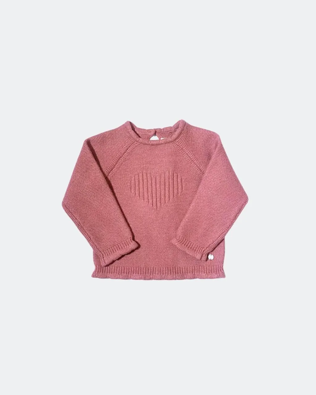 Suéter tejido con diseño de corazón