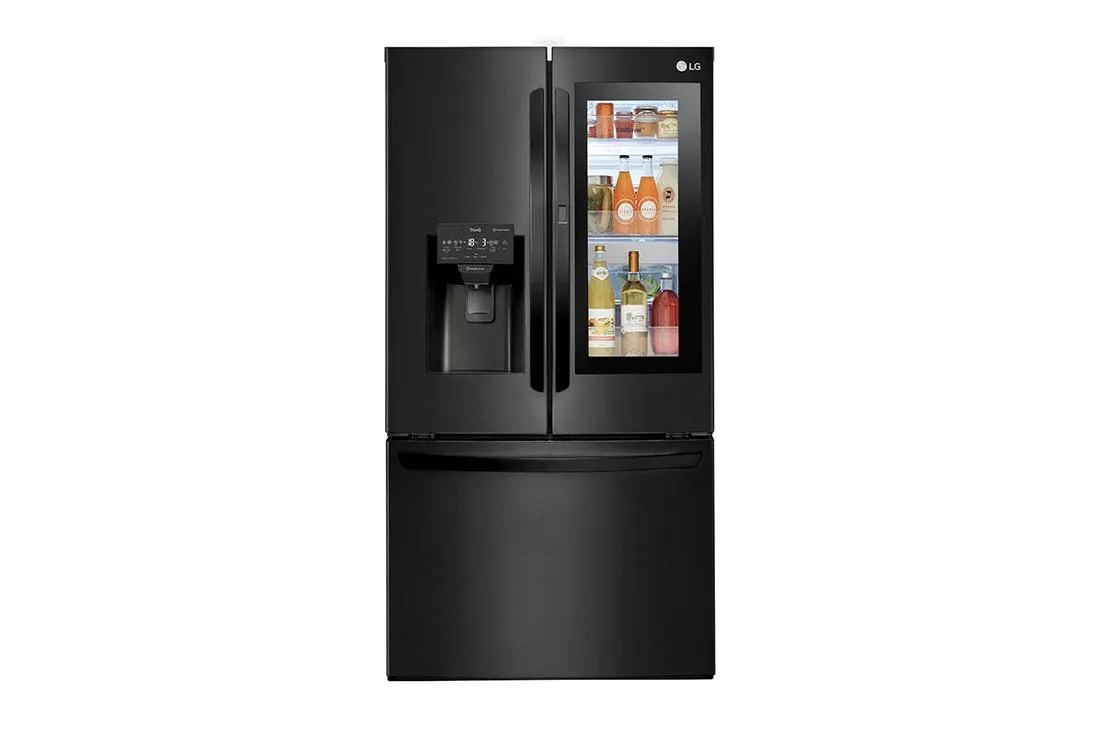 Refrigerador French Door LG Instaview™ Inteligente 28 pies cúbicos - Acero Negro con Despachador de Agua y Hielos | SMART INVERTER