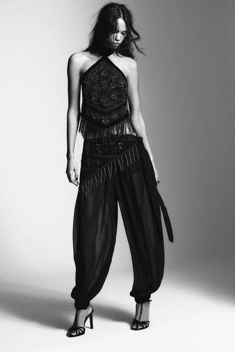 TOP GEORGETTE COMBINADO HALTER CUENTAS