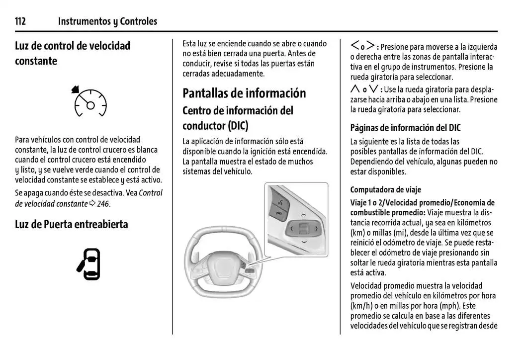 Catálogo de Chevrolet Corvette Stingray Manual del propietario 22 de enero al 31 de diciembre 2025 - Pagina 113
