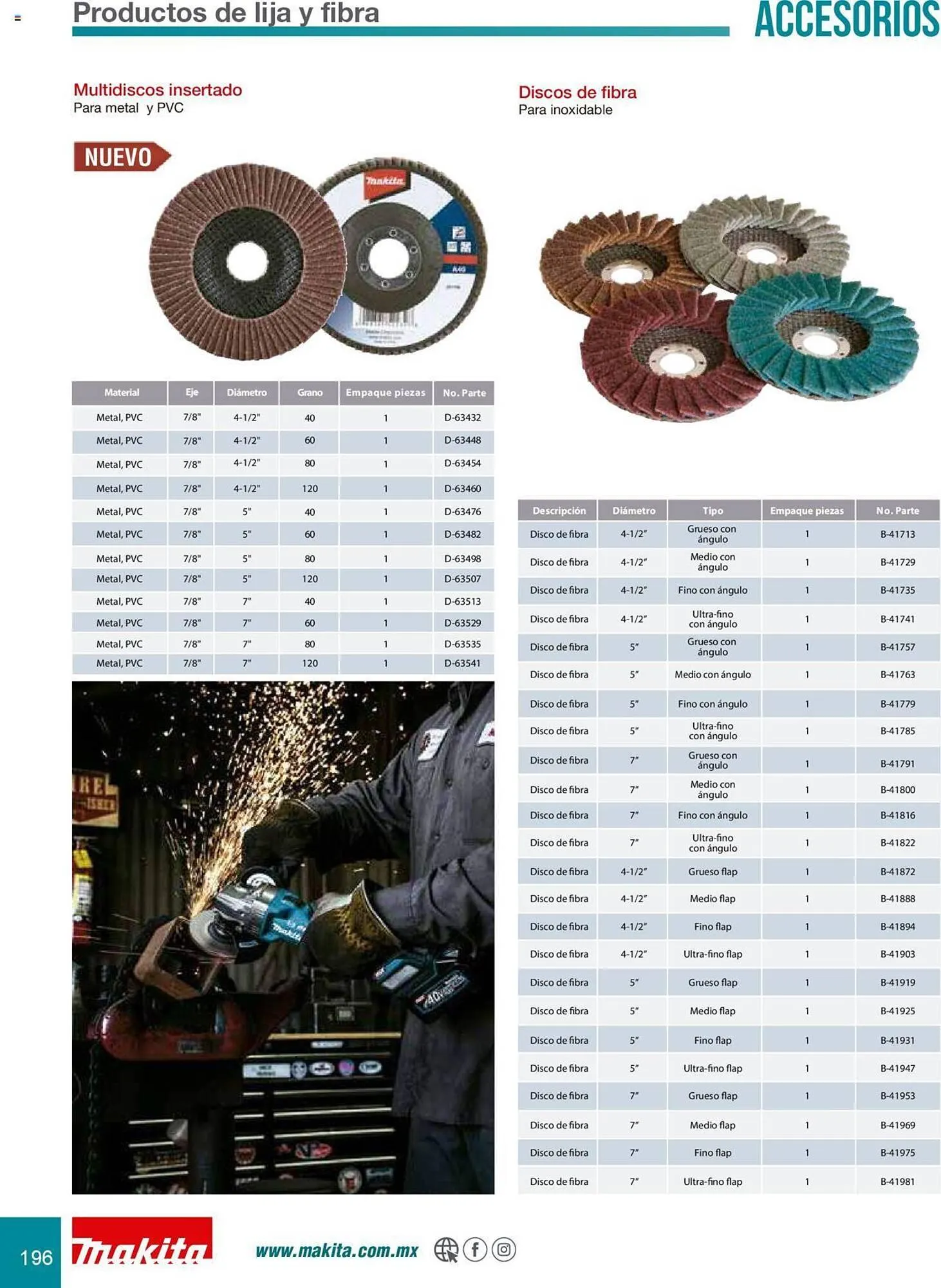 Catálogo de Catálogo Makita 8 de julio al 31 de diciembre 2025 - Pagina 196
