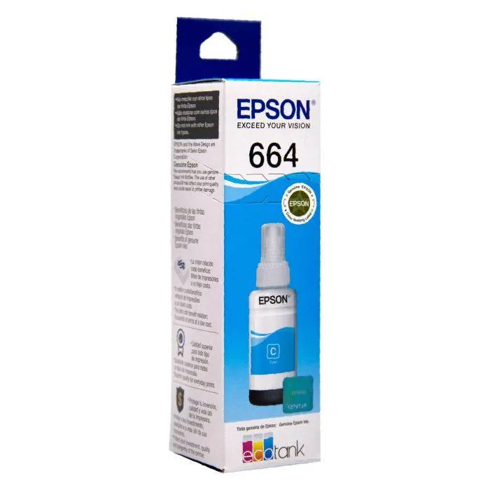 BOTE TINTA STYL.CYAN 664 EPSON T664220-AL 70 ML.