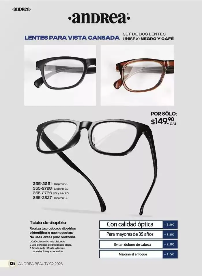 Catálogo de ANDREA | BELLEZA INTEGRAL DAMA 21 de marzo al 20 de abril 2025 - Pagina 128