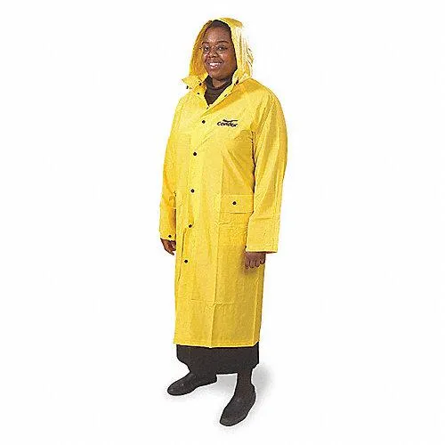 Abrigo para la Lluvia con Capucha Desmontable Amarillo PVC Unisex Talla M
