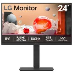 Monitor LG 24BA750-B LCD 23.8", 1920x1080 Full HD, 100Hz, HDMI/DisplayPort, Bocinas Integradas, Negro