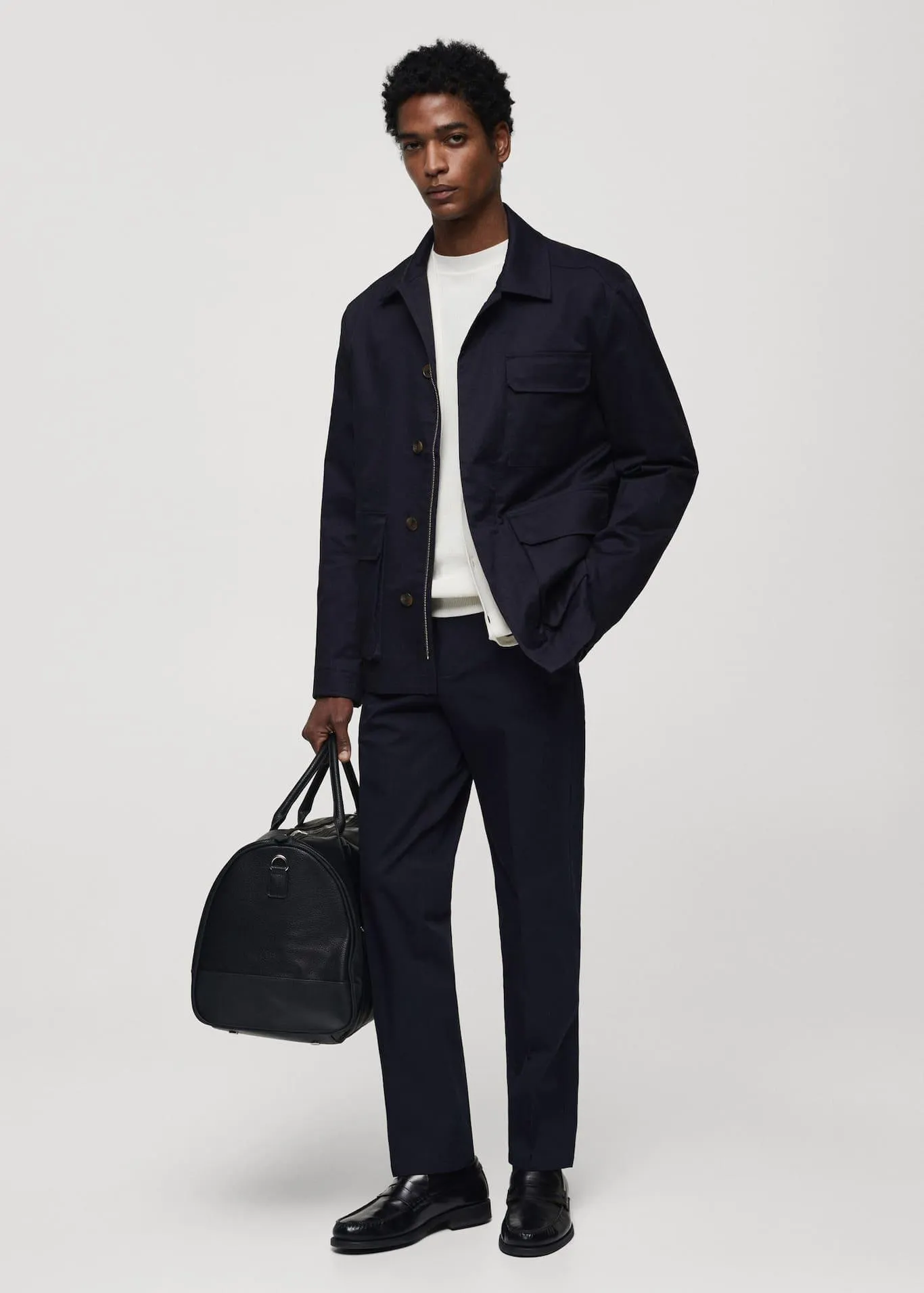 Pantalón regular fit algodón