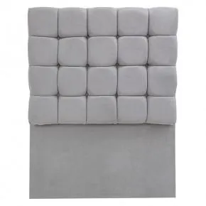 Cabecera Individual Tela Gris Claro Heks