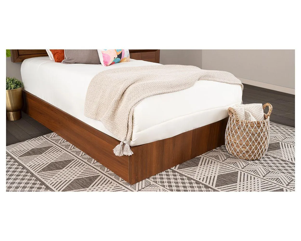 Base De Cama Individual Size Atenas Café