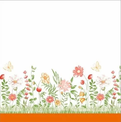 Cortina Tergal Zurich Flor Tallo Naranja