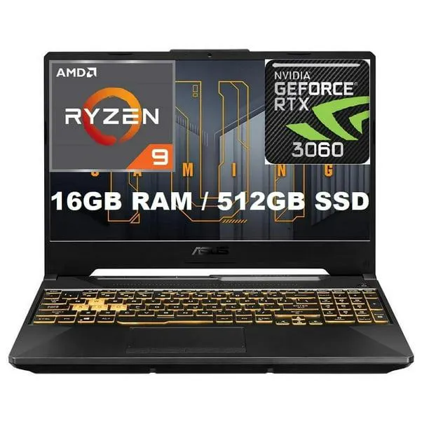 Laptop Gamer Asus TUF Ryzen 9 GeForce RTX 3060 16GB 512GB SSD RTX3060