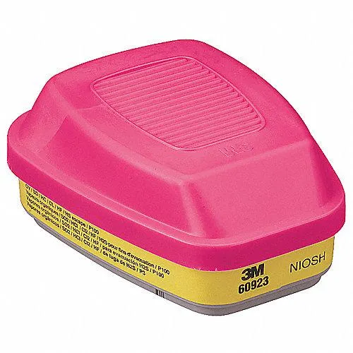Cartucho de Combinación para Respiradores para Medio Rostro y Rostro Completo 3M Gas Ácido (AG), Vapor Orgánico (OV) P100 Amarillo Magenta