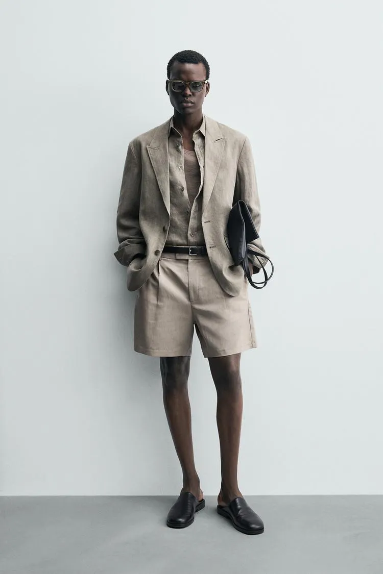 BERMUDA RELAX FIT PLIEGUES