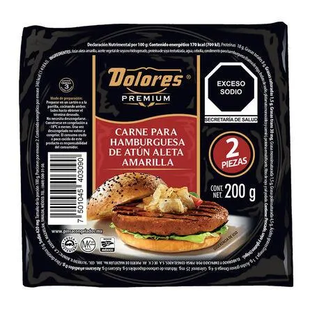 Carne para Hamburguesa de Atún Dolores 200 g
