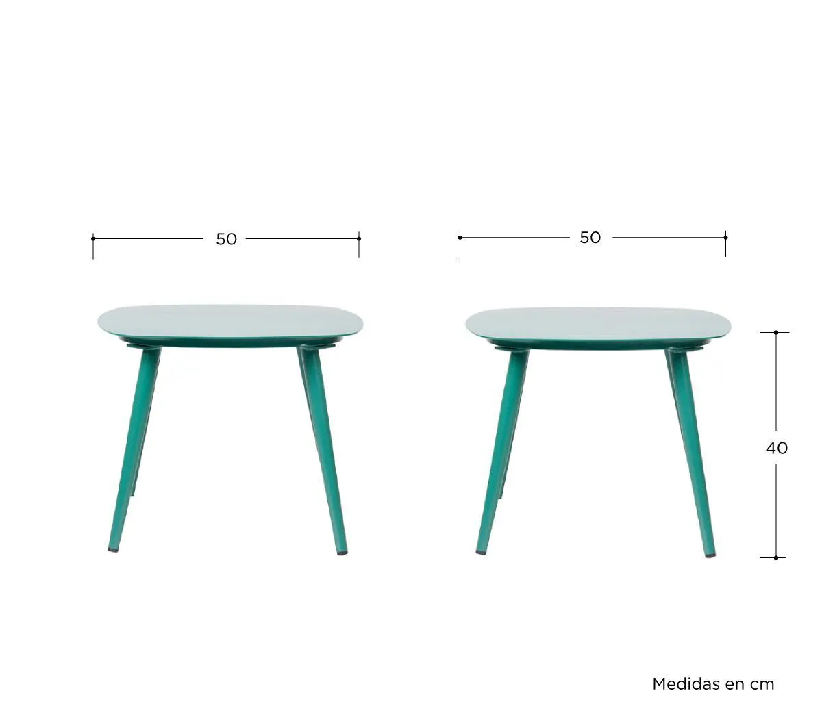 Mesa de centro Mayran 50 cm - Verde