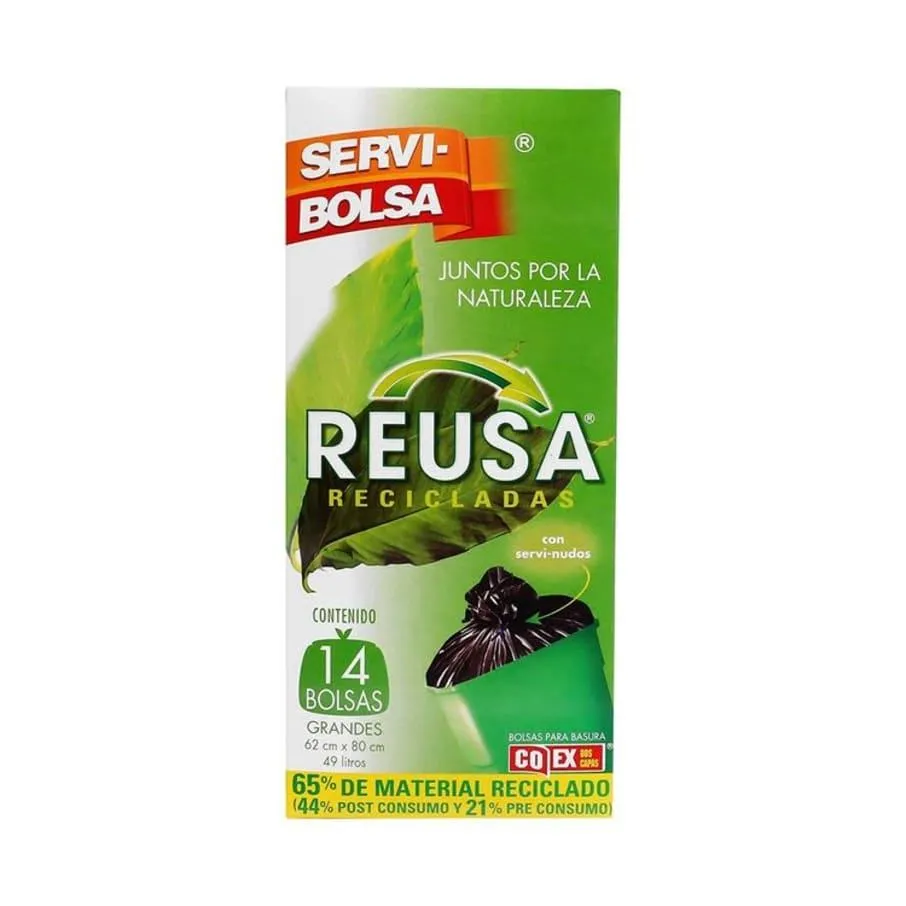 Bolsa de Basura Reusa Recicladas Grandes 14 U