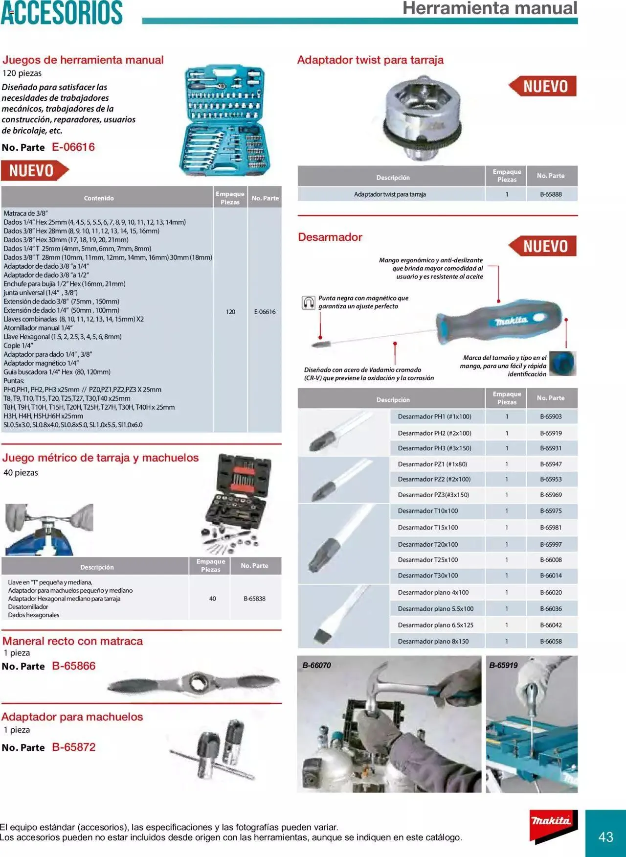 Catálogo de Makita Ofertas Accesorios 5 de septiembre al 31 de diciembre 2023 - Pagina 43