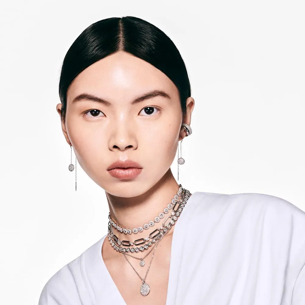 Pendientes Meteora, Blancos, Recubrimiento en rodio