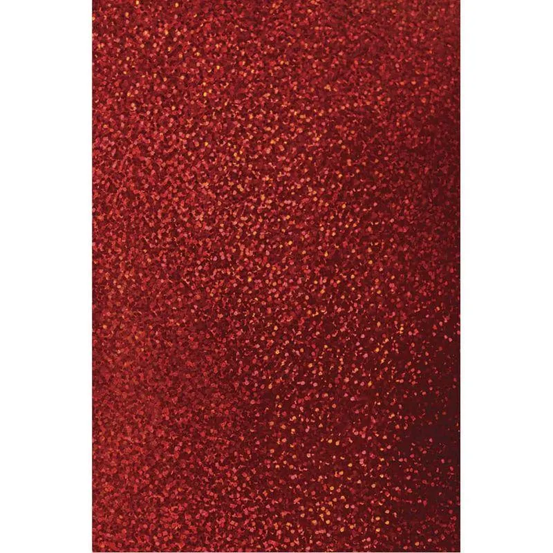 Papel Metálico Holográfico Big Dots de 50 x 70 cm Rojo con 10