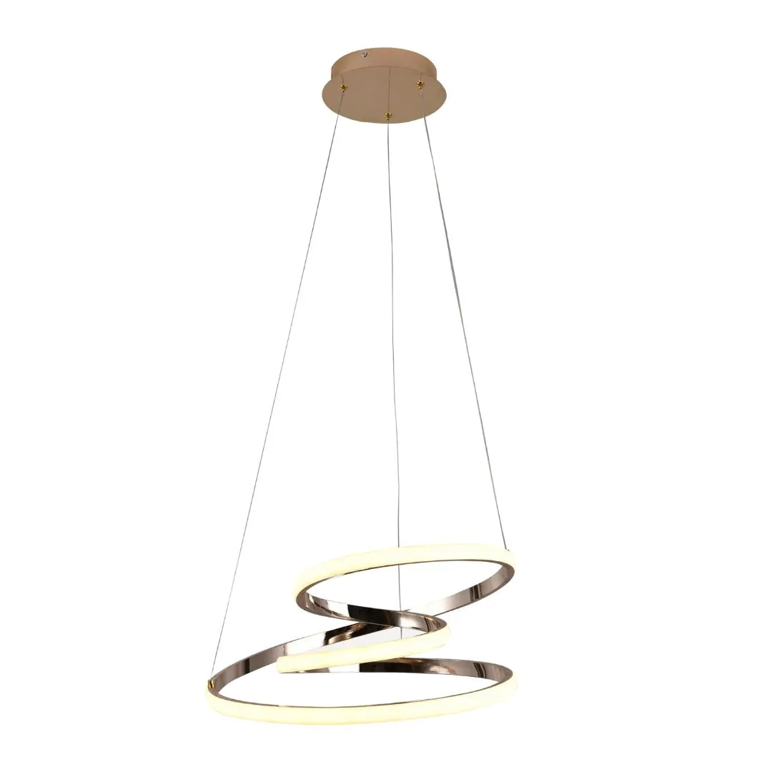 Lampara Colgante Led Moderno a Control Remoto con Dimer de Intensidad y Temperatura de Color mas 3 Cambios de Luz Altura Regulable 78w